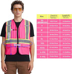 A-KSAFETY High Visibility Safety Vest for Men Women with Pockets and Zipper
