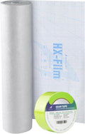 39" x200' Heavy-Duty Floor Protection | Construction Grade Carpet Protector | Drop Cloth Plastic Film for Hardwood Floors | Waterproof Painters Covering with No Residue(Ice Blue)
