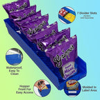 Akro-Mils 30164 Plastic Shelf Bins, Heavy Duty Storage Bins for Garage, Closet, and Drawer Organization, 24-Inch x 6-1/2-Inch x 4-Inch, Blue, 6-Pack
