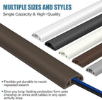 Floor Cord Covers for Wires 20FT Cable Hider Wire Cover Self Adhesive Cord Hider Floor for Offices, Homes, Workshops, Warehouses Cable Cavity 0.39" W x 0.27" H