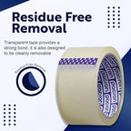 Clear Packing Tape - 6 Heavy-Duty Wrapping Tape - 110-Yard Length, 660 Total Yards 1.88-Inch Wide Strong Adhesive Rolls for Moving Boxes, Office Packaging, Storage Organization & Warehouse Shipping
