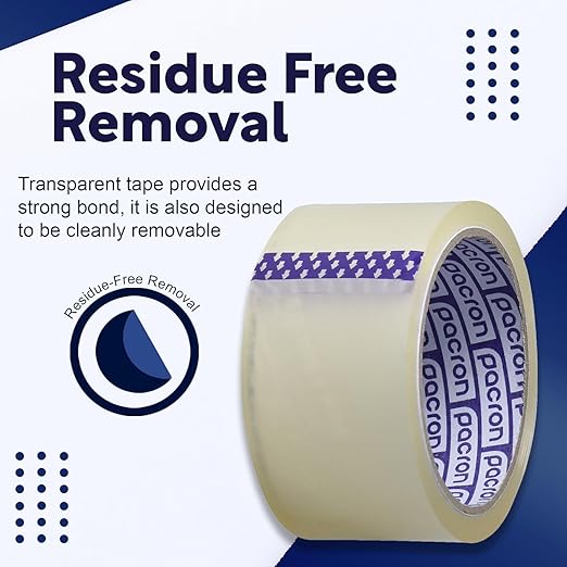 Clear Packing Tape - 18 Heavy-Duty Wrapping Tape - 55-Yard Length, 990 Total Yards 1.88-Inch Wide Strong Adhesive Rolls for Moving Boxes, Office Packaging, Storage Organization & Warehouse Shipping