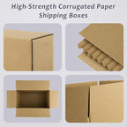 Frametory 11x6x6 Pack of 25 Corrugated Cardboard Packing Shipping Mailing Moving Carton Boxes, Brown