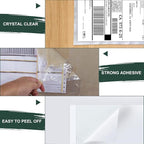 Clear Adhesive Top Loading Packing List Pouches 4.5'' X 5.5'', Shipping Label Sleeves, Packing Slip Envelopes (200 Bags)