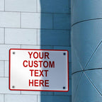 Aluminum Weatherproof Metal Sign Multiple Sizes Custom Personalized Text Here White Red Danger Horizontal Street Signs 14x10Inches