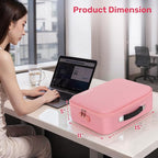 BlackSmith Fireproof Document Box, 4200°F Heat Resistant & Waterproof Hard Case 13 Layers File Organizer with Lock, Portable Safe for Important Documents, Certificates, Travel Use-Pink
