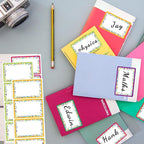 240 Pieces Decorative Colorful Name Tags for Classroom – Blank Stickers to Write on for Student Desks, Bin Labels, Teacher Supplies, 6 Designs (3.5 x 2.25 Inches)