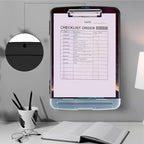 Clipboard with Storage,Heavy Duty Plastic Storage Clipboard with Low Profile Clip,Teacher Must Haves,Office Supplies,Cool Lion