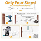 WAYSKA 36 Pairs Stainless Steel Cable Railing Kit Fit 1/8" Wire Rope, Angle 180°Adjustable Swage Toggle Turnbuckle Tensioner and End Fitting, T316 Marine Grade Cable Railing Hardware for Wood Post