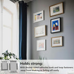 24 Pairs Picture Hanging Strips Heavy Duty, Hanging Pictures Without Nails, Picture Hanger Damage Free, Sticky Picture Hangers for Walls Hanging Strips