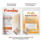 20g x 50 packs Fonday Rechargeable Silica Gel Desiccant Packets Food Grade Fast Reactivate Desiccant Bags Moisture Indicating Orange to Green