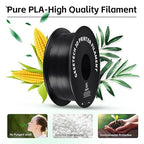 Geeetech 1.75mm PLA 3D Printer Filament, Upgrade Tidy Winding Tangle-Free, Dimensional Accuracy +/- 0.03mm,Black and White (2kg)