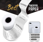 Azure Zone, Thermal Paper Rolls 2-1/4 X 50ft, 100 Rolls, Fits Most POS Machines and Cash Registers, Great for Businesses and Sales