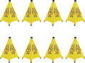 Caution Wet Floor Sign with Storage Tube 20 Inch Folding Commercial Wet Floor Pop Up Cones Slippery When Wet Sign for Restaurant, Supermarket, Restroom (8)