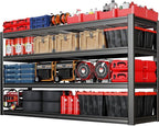 67" Wide Garage Shelving Unit, 67" W x 24" D x 68" H, Heavy Duty Garage Storage Shelves,3500 LBS Capacity, Industrial Adjustable Shelves for Basement Warehouse