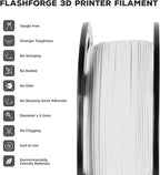FLASHFORGE PLA Filament 1.75mm, 3D Printer Filament 1kg (2.2lbs) Spool, Dimensional Accuracy +/- 0.02mm, 3D Printing Filament Easy to Use and Fits for Most FDM 3D Printers (White)