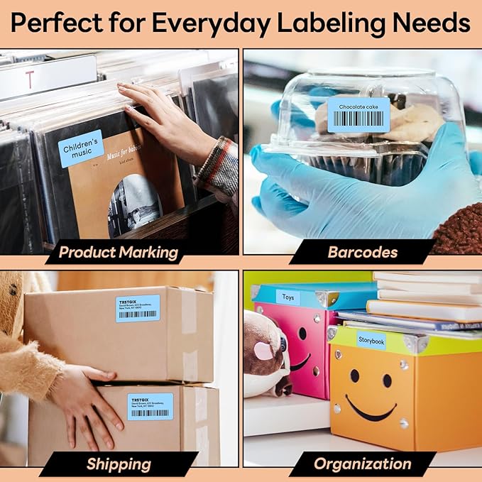 2.25" x 1.25" Direct Thermal Labels, Strong Adhesive Stickers Compatible with Zebra, Rollo, Munbyn & Most Desktop Thermal Printers (1 Roll / 1000 Labels, Light Blue), TRSTGIX