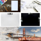 Aluminum 11x17 Clipboard A3 Metal Stainless Hangable Clipboards with 3 Clips Art Pen Holder Extra Large Clip Board for Business Medical Professionals Workshop (Silver, A3)