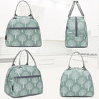 FlowFly Lunch Bag for Women Insulated Lunch Box Corduroy Lunch Tote Cooler for Travel Work Picnic, Dandelion