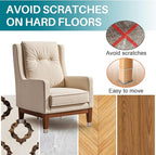 Ansible 24 Pcs Chair Leg Floor Protectors Square, Silicone Felt Furniture Leg Pads Caps Covers for Hardwood Floors (Fit:3/4" to 1")