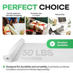 White Kraft Paper Roll 36" x 8640" (720 feet) for Packing, Moving, Shipping, Crafts - USA-Made Heavy Duty Craft Paper 50lb Thickness - 100% Recyclable Natural Kraft Wrapping Paper by IDL Packaging