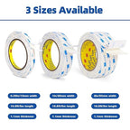 Double Sided Tape 1"×16.5Ft, Mounting Tape Heavy Duty No Residue, Removable PE Foam Tape Strips, Extra Strong Adhesive Tape Waterproof for Walls Home Office Decor Crafts Paint Picture Poster