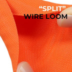 3/8 inch Split Braided Cable Management Sleeve for USB Cable Power Cord Audio Video Cable, High-Temperature Automotive Harness Wire Loom Cord Protector from Cat Dog Chewing (Orange, 10FT)