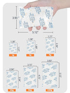 2 Gram (50 Pack) Color-Indicating Silica Gel Packets, Each 5 Pack Individually Sealed, Food Grade Desiccant - Rechargeable Moisture Absorbers for Food Storage, Electronics, 3D Filament & Safes