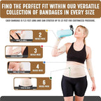 Premium Elastic Bandage Wrap (6” Wide, 6 Pack) - Nexskin Latex Free Athletic/Medical Compression Bandages Hook & Loop Fasteners at Both Ends - Lifetime Washable & Reusable Bandages
