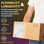 ABC Packing List Envelopes, 9.5 x 12 Inch. 100 Pack 2 Mil Polyethylene Clear Self Adhesive Shipping Label Sleeves. Plastic Shipping Label Pouches for Invoice and Efficient Order Management