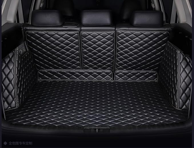 Custom Pet Tray Trunk Cargo Liner Floor Mat for Mercedes GLE SUV W166 GLE300 GLE320 GLE350 GLE400 Before 2020-3D Full Coverage Protection, All Season, Heavy Duty Black w/Black Stitching