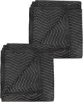 2 Pack Moving Blankets 40x 72" Moving Pads for Furniture Protection Quilted Packing Shipping Blankets for Furniture Moving Supplies