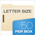 Pendaflex Fastener Folders, 2 Fasteners, Letter Size, Manila, 1/3 Cut Tabs, in Left, Right, Center Positions, 50 Per Box (FM213) (Pack of 5)