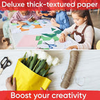 USA Made 36" x 1200" Yellow Kraft Paper Roll, 45 lbs Thickness, American Quality Colored Kraft Paper for School, Poster Arts, Crafts, Bulletin Board - Odorless, Non-Toxic, Safe for Kids