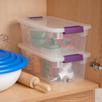 Sterilite 24-Pack 6 Quart ClearView Latch Box, Stackable Organizer Bins with Latching Lids - Clear Plastic Organization Containers for Closet, Bedroom, Shelving Units and Everyday Home Storage