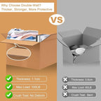 Large Moving Boxes Heavy Duty, 12 Pack 20" x 20" x 15" Double Corrugated Packing Boxes for Moving Shipping Storage (20"x 20"x 15"(No Handle))