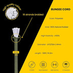 Bungee Cord Elastic Shock Cord 5/32" x 50' Bungee Rope for DIY, Tie Downs, Kayak and Outdoor - Army Green
