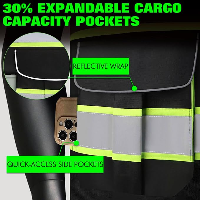 BeautyWill Custom Logo 10 Pockets Safety Vest Class2 ANSI Certified High Visibility Reflective Vest