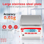 Lab Scale 5000g x 0.01g High Precision Electronic Analytical Balance 0.01g Accuracy Laboratory Balance Digtal Scale Gram Scale Jewelry Scale with 1Kg Calibration Weight