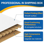 Famagic 50 Pack 4x4x2 Small Shipping Boxes - White Corrugated Cardboard Mailer Boxes for Small Business, Mailing Boxes for Packaging, Bulk