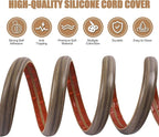 Floor Cord Cover Self Adhesive Cord Hider,10FT Cable Management, Extension Strip Protector for Wires, Prevent Cable Trips for Offices, Gyms, Exhibitions Cavity:0.39"(W) x 0.27"(H) Wood Walnut