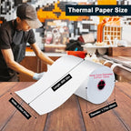 (200 Rolls) 2 1/4 x 85 Thermal Paper Rolls- Credit Card Receipt Paper - BPA-Free, Compatible with Clover Flex, Square Terminal and More