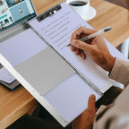 ZCZN Aluminum Clipboard with Storage and Clip Recycled, Clipboard Folder, Sturdy Letter Size Recycle Metal Form Holder for Business Office Medical Professionals, Letter Size (Silver)