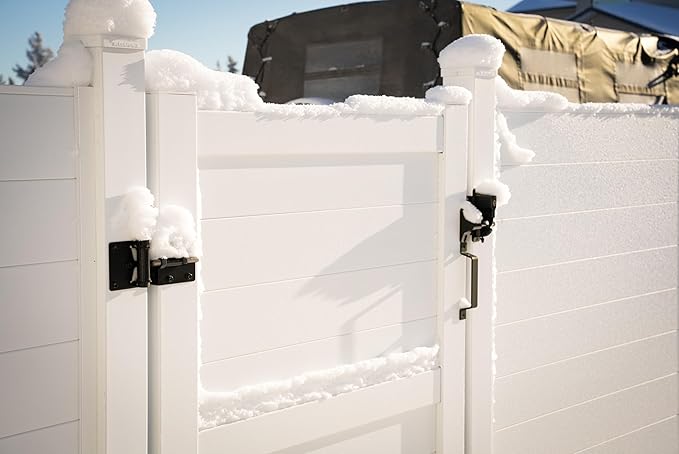 4" x 4" x 7' White Aluminum Post Kit – Concrete Mount, Powder-Coated, Easy Install Deck Railing & Fence Support for Patio, Yard & Garden Projects