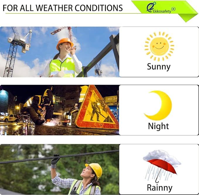 Reflective Mesh Safety Vest for Men Women with 5 Pockets and Zipper Front High Visibility Mesh Vest Hi Vis Construction Work Vest,Meets ANSI/ISEA Standards(EK175-Yellow-4XL)