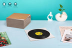 12.5x12.5 inch Corrugated Cardboard Sheets - 12" LP Record Insert Pads for Shipping, Mailing, Packaging, Art Supplies, DIY Crafts, 1/8" Thick Protective Sheets, One-Side White, 25 PCS