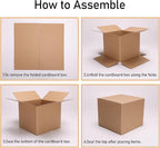CRUGLA 40 Packs 7x6x5 Shipping Boxes for Small Business, Corrugated Cardboard Boxes Bulk for Shipping Packing Mailing