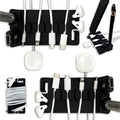 DeskBrick 2PK – Patented Non-Slip Steel-Weighted Desk Organizers & Cable Management Gadgets, Versatile Cord, Phone & Accessory Holders for Office, Home & Desktop – Best Gift for Men. Black