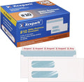 250 PCS #10 Double Window White Security Envelopes for QuickBooks Invoices, Most Statements And Documents Self Seal Kraft 4-1/8 x 9-1/2 inches Invisible Envelopes Super Strong Quick Seal