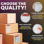 ABC Packing List Envelopes, 9.5 x 12 Inch. 500 Pack 2 Mil Polyethylene Clear Self Adhesive Shipping Label Sleeves. Plastic Shipping Label Pouches for Invoice and Efficient Order Management